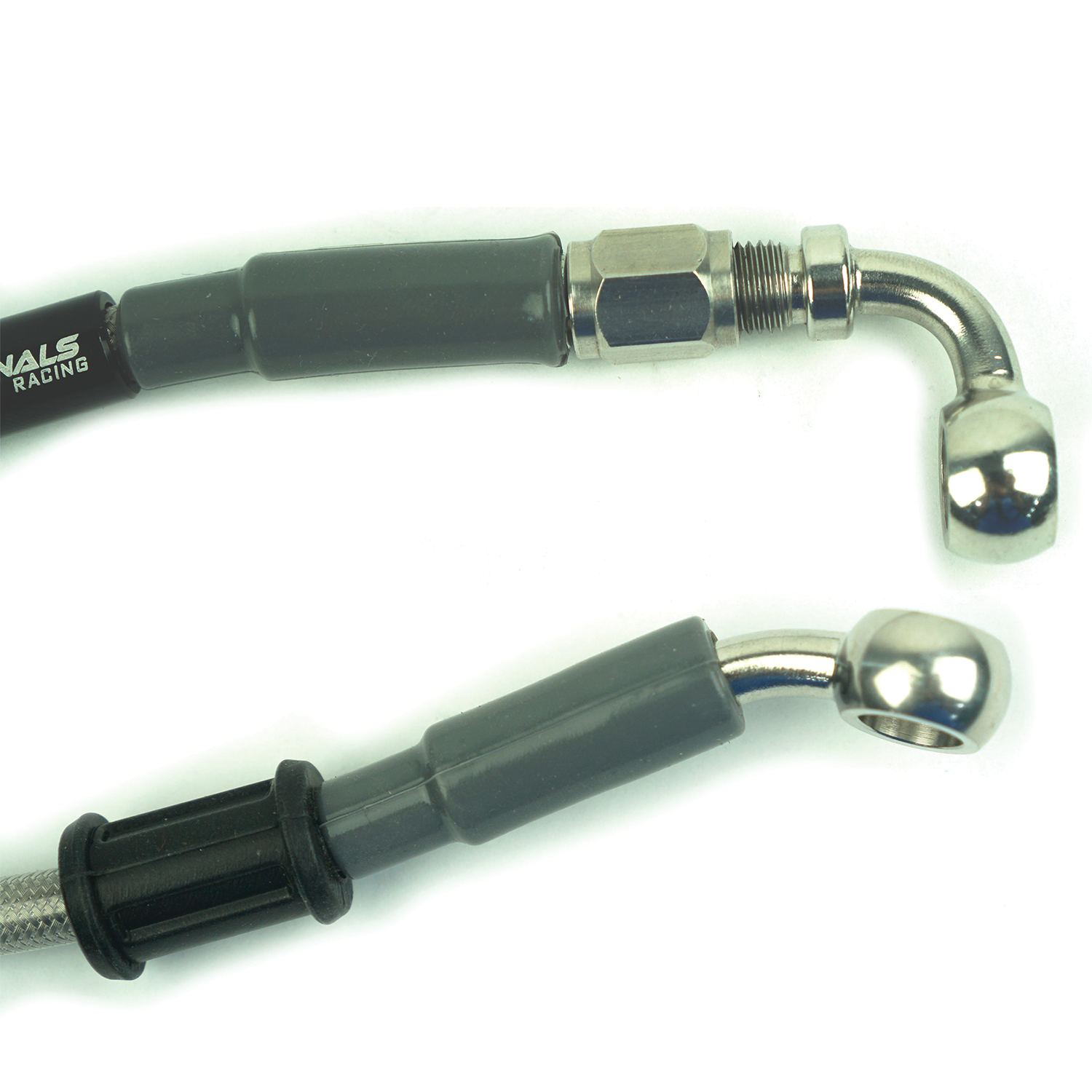 BRAIDED BRAKE HOSE FIT BANJO 35° X REMOVABLE BANJO 90° 2mb